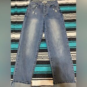 Stylish Blue Straight Leg Jeans